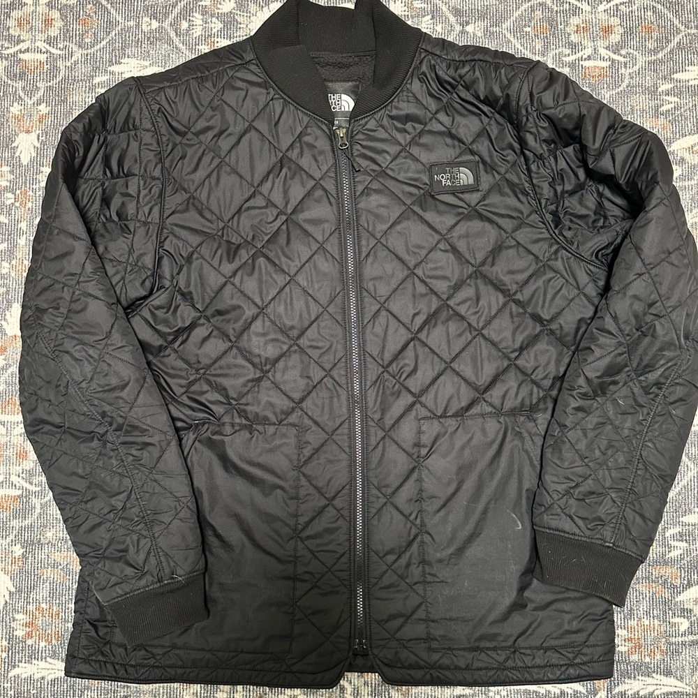 The North Face Black Quilted Bomber Jacket